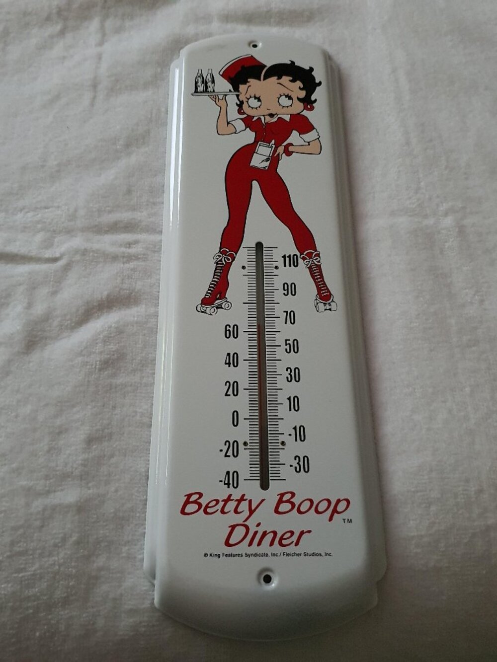 Vintage Betty Boop Drive In Waitress Diner Metal Wall Thermometer 1990's 17"
